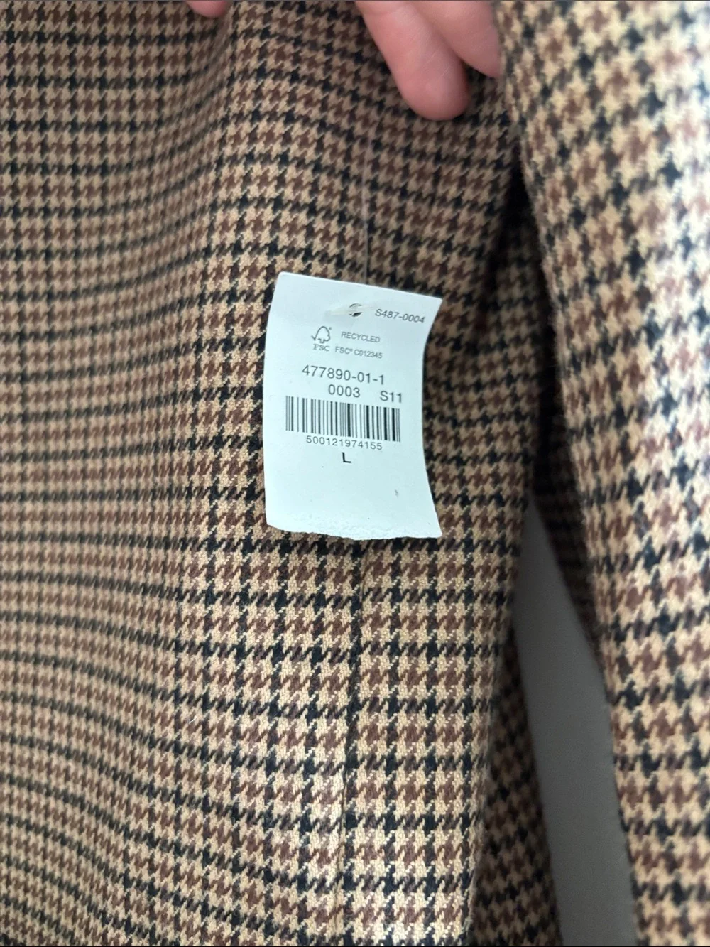 Old Navy Brown Houndstooth Two-Button Sport Coat